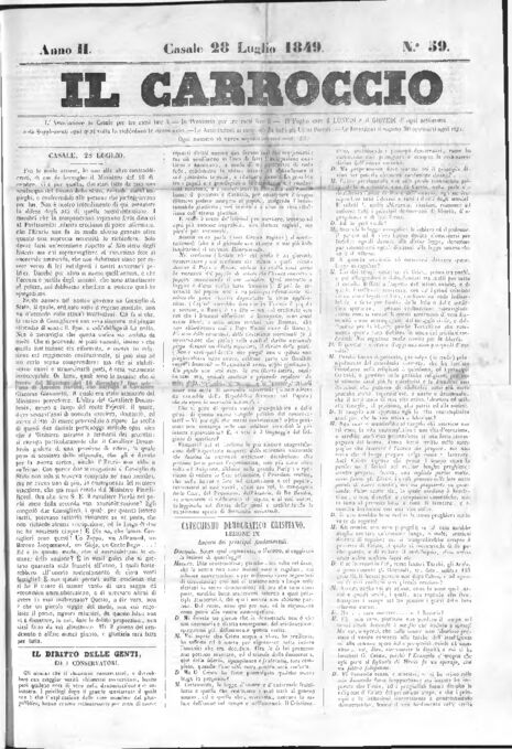 Il Carroccio - Edizione 59 del 28/07/1849